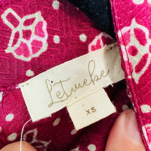 Anthropologie Let Me Be Quilted Floral Blouse size xs - Picture 3 of 10